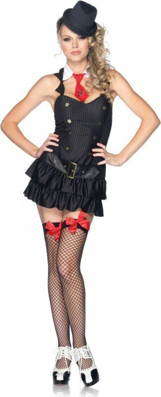 Leg Avenue Women's Black Mafia Princess Women's Halloween Costume - Size Small/Med